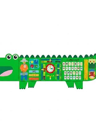 Дошка розвиваюча snookids sno-06 montessori busy board крокодил