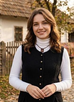 Жилет из шерсти и шелка