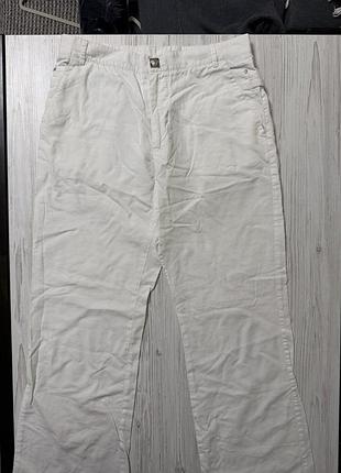 Вінтажні білі штани versace jeans couture (made in italy) / розмір 50 (l)