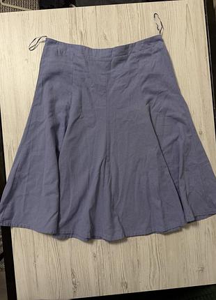 Стильна лляна літня спідниця кльош bonmarché (розмір xl/xxl,)