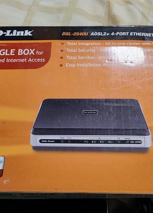 Маршрутизатор d-link dsl-2540u adsl2+ 4-портовий ethernet-роутер б/у