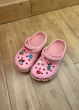 Дитячі крокси  crocs рожеві, розмір j3 (34-35)