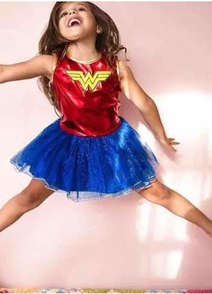 Дитячий карнавальний маскарадний костюм плаття диво жінка wonder woman dc comics halloween халауїн новорічний rubies 5-6 років