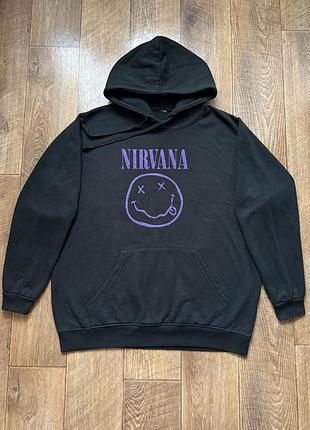 Толстовка худи рок атрибутика мерч nirvana