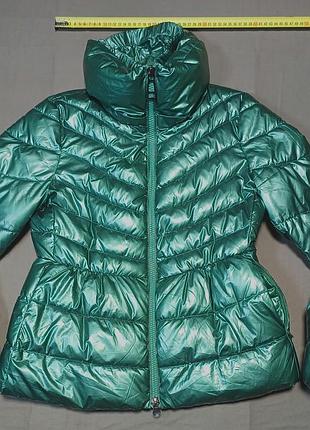 Плечі 40 см monte cervino  size  m  яскраво зелена жіноча дута куртка    100% polyamide tessuto materiale tissu-stoff