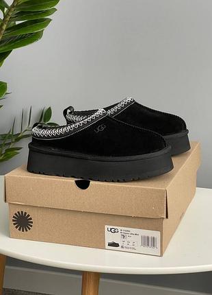 Женские угги ugg tasman platform black новинка