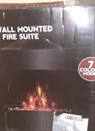 Електрокамін myhome pacific wall mounted electric fire suite 900-1800w