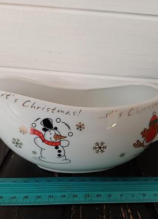 Керамический рождественский соусник из серии посуды от бренда christmas world