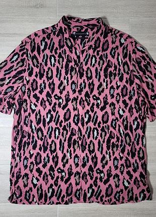 Рубашка allsaints ocelot leopard print