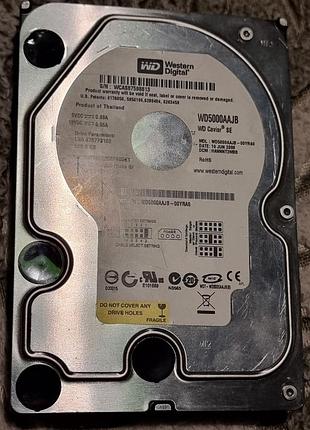 100% ide hdd 3.5 500 гб wd caviar se 7200 61.4/62.4 жесткий диск wd5000aajb-00yra0 western digital вд ata pata