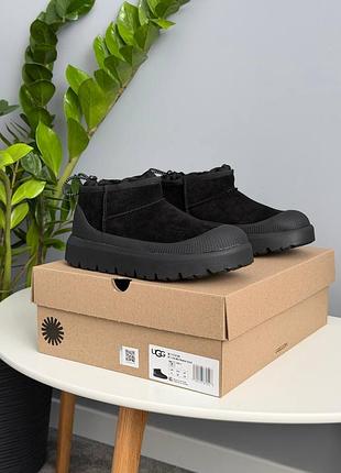 Женские угги ugg ci ultra mini weather hybrid full black наложка