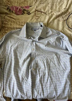 Чоловіча сорочка tommy hilfiger ithaca у клітинку, розмір xl