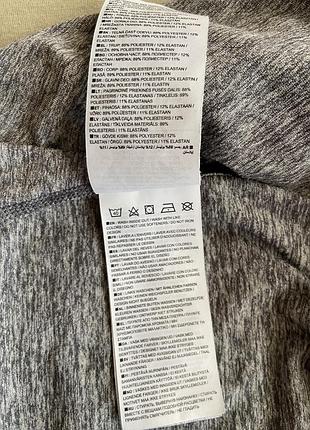 Чоловічий лонгслів nike dri-fit сірий з спеціальними отворами для великих пальців на манжетах рукавів 7