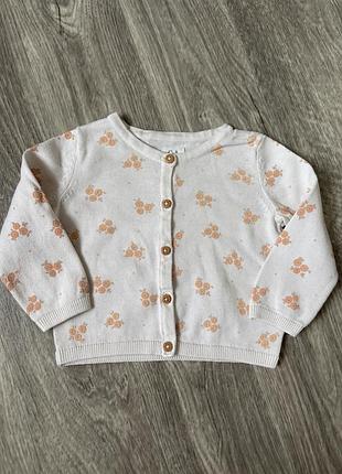 Вʼязана кофтинка c&a 68 см. 3-6 міс.
