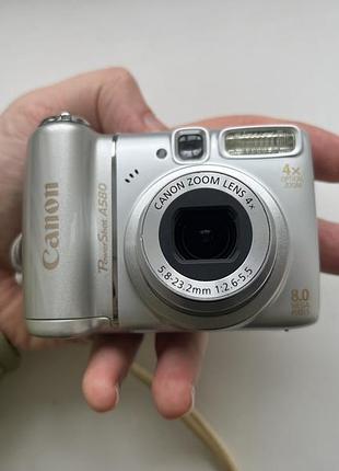 Винтажный y2k фотоаппарат камера 2000х canon powershot a580 идеальный
