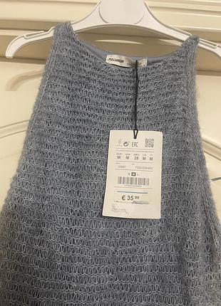 В'язана сукня pull&bear блакитна без рукавів