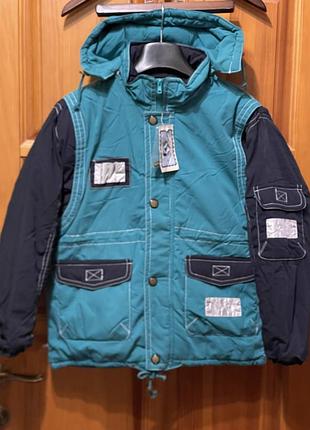 Куртка детская новая теплая travel club p. xxl-152-158/10-12