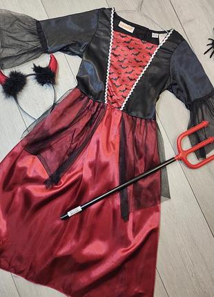 Костюм чортик чортиця дияволиця вампіриця хелловін halloween