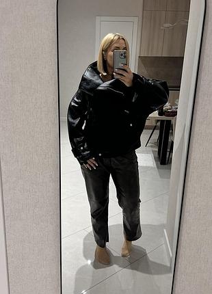 Куртка з екошкіри zara