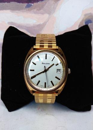 Швейцарський механічний годинник bulova n3 в позолоті (20), вінтаж, на ходу