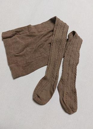 Брендові колготи в рубчик h&m 86-92