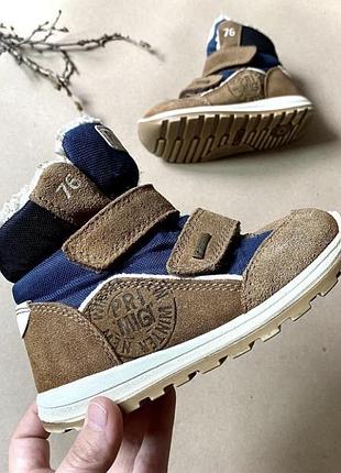 Зимові черевики на хутрі для дівчинки primigi 25 розмір устілка 16 см gore-tex
