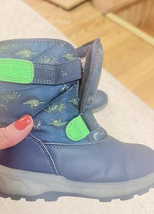 Зимові черевики для хлопчиків carter's сині з динозаврами