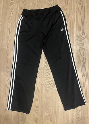 Чорні спортивні штани adidas 3-stripes прямого крою (розмір l / uk 18)