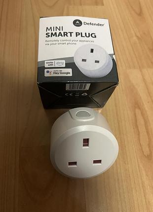 Розумна wi-fi розетку defender mini smart plug (модель з британським типом вилки