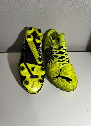 Футбольні бутси puma future z зелено-чорні