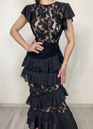 Розпродаж сукня prettylittlething мереживна каскадна