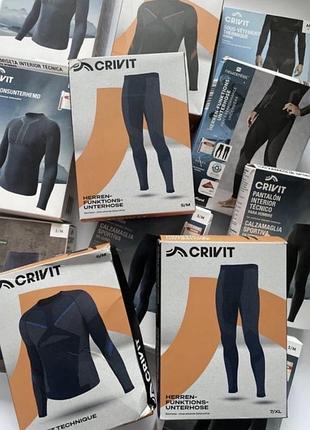 Чоловіча термобілизна crivit newcential німецька зональна термокофта термоштани лонгслів легінси кальсони для лиж та спорту розміри s m l xl xxl
