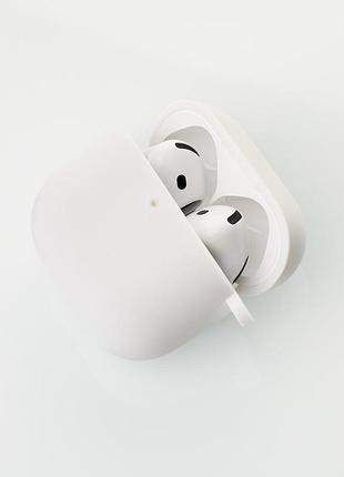 Чохол на airpods 4 білий силіконовий кейс для навушників аірподс 4