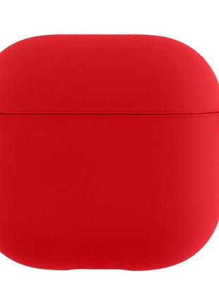 Чохол на airpods 3 червоний силіконовий з карабіном кейс для навушників аірподс 3