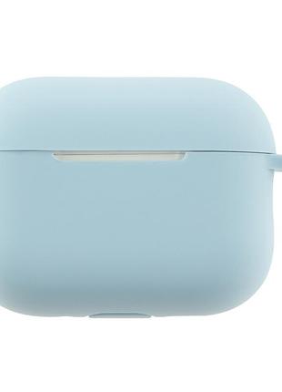 Чохол на airpods pro 3 бузковий силіконовий з карабіном кейс для навушників аірподс про 3