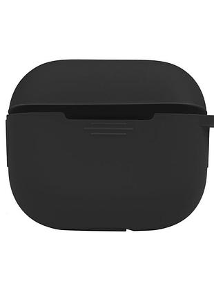 Чохол на airpods 3 чорний силіконовий з карабіном кейс для навушників аірподс 3
