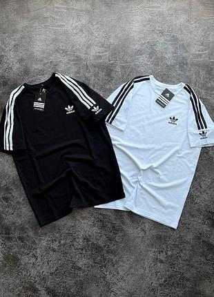 Футболка adidas черная рукав лого