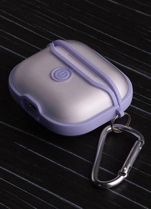 Чохол на airpods 3 фіолетовий силіконовий кейс для навушників аірподс 3