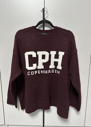 Бордовий светр бургунді