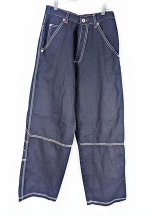 Джинси d-non denim skate board wear розмір 25w x 27l чорні вільного крою, як новий