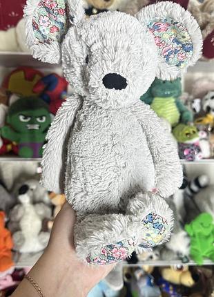 М'яка іграшка jellycat миша з квітковими вставками