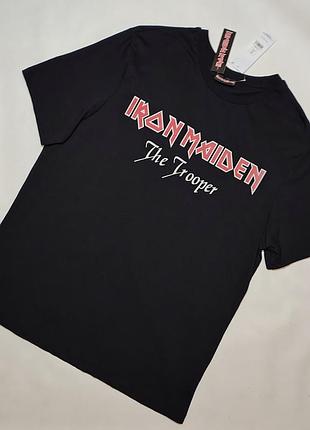 Новая черная футболка мерч iron maiden сингл the trooper