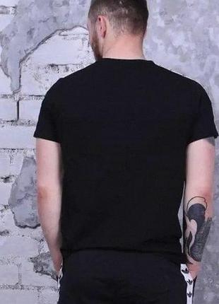 Спортивная мужская черная футболка adidas s-xl