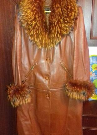 Пальто/куртка, зимовий /демі, з хутряною підстібкою на ог112-114