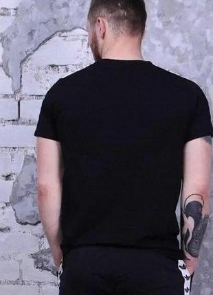 Черная футболка спортивная мужская adidas s-xl