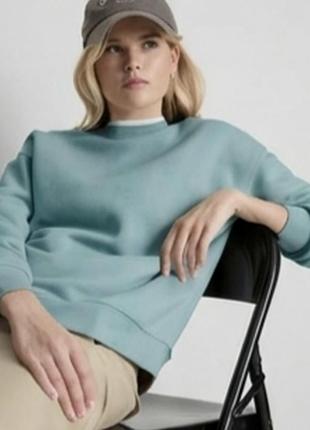 Світшот базовий  на флісі primark м'ятного кольору  р. l