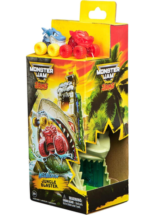 Игровой набор monster jam mini jams megalodon jungle blaster launcher
