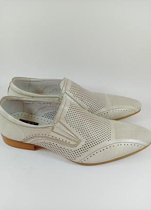 Туфлі класичні літні шкіра. lido marinozzi розміри:41,42,43,456 фото