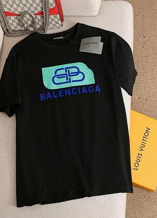 Футболка balenciaga (чорна), s, m, l, xl