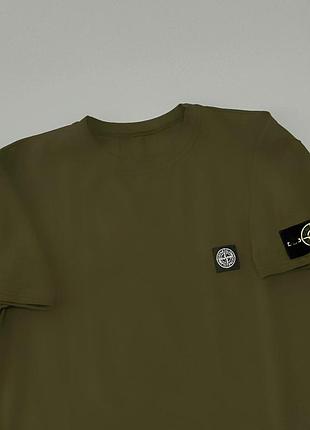 Літня футболка хакі stone island s, m, l, xl, xxl